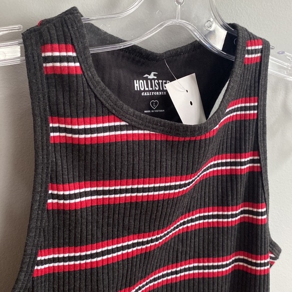HOLLISTER Women’s RacerBack Ribbed Striped Bodysuit Size L - Picture 3 of 8